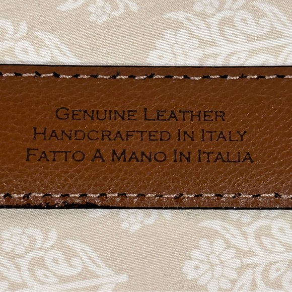Joseph Abboud Men's Tan Italian Leather Belt Size 50 - Picture 5 of 8